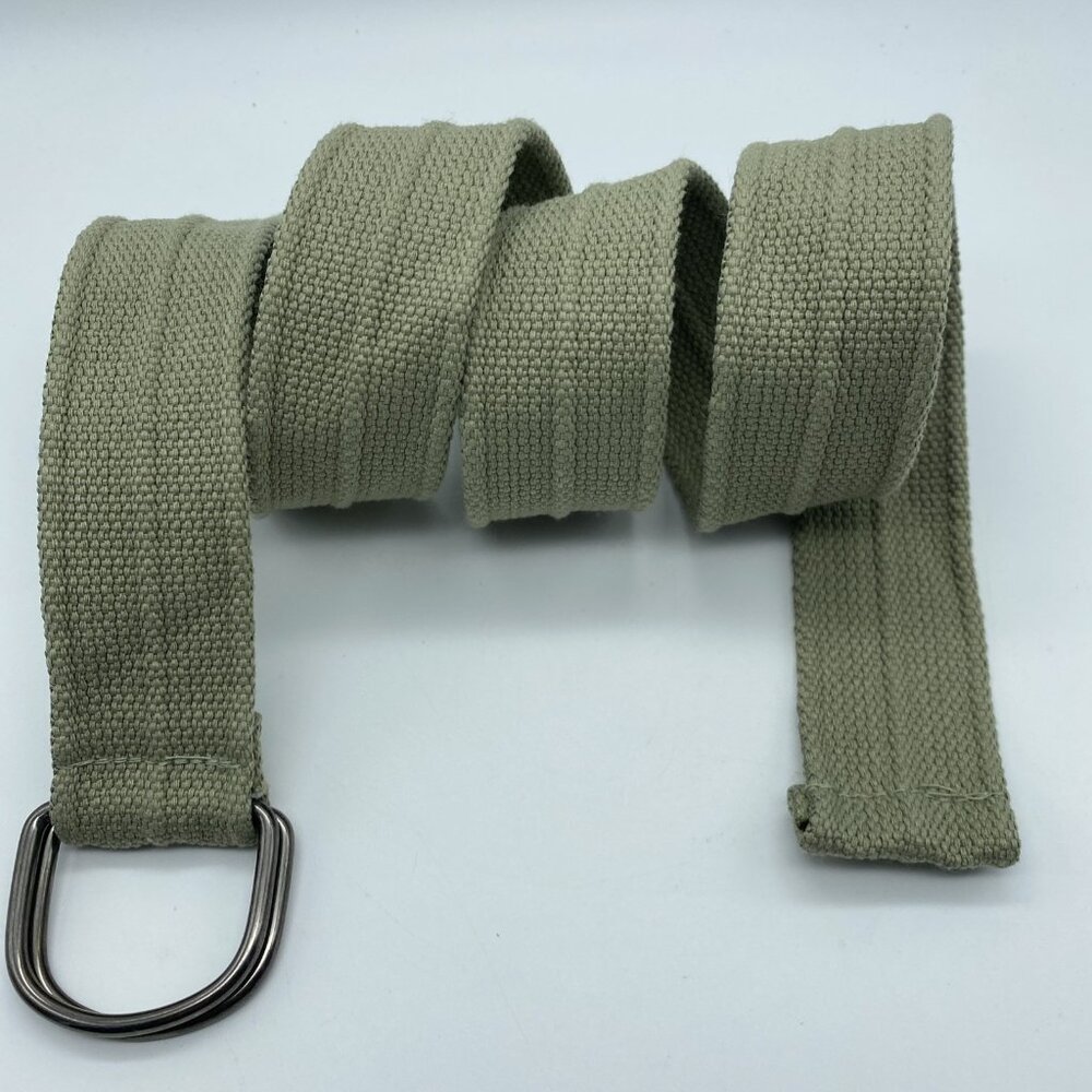 Unbranded Tan Khaki D-Ring Belt Men's Size L End to End 41.5"